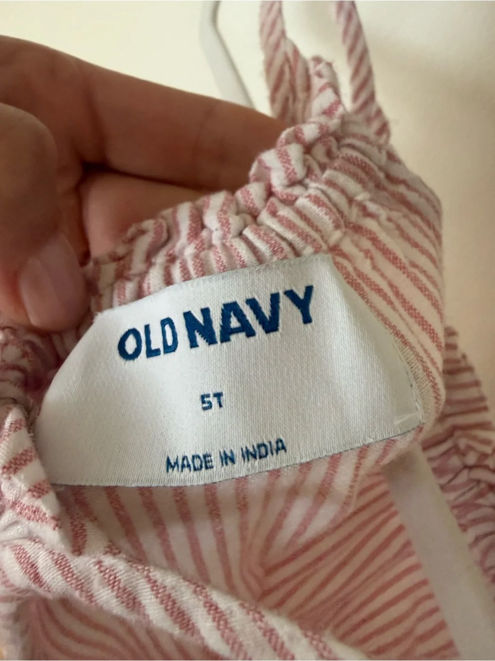 Old Navy Pink Striped Button-Front Romper